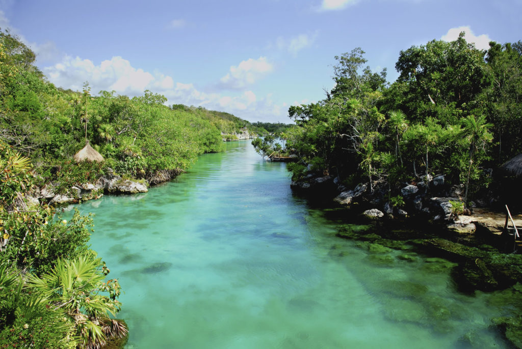 Wunderschöne Lagune im Xel-Ha Park